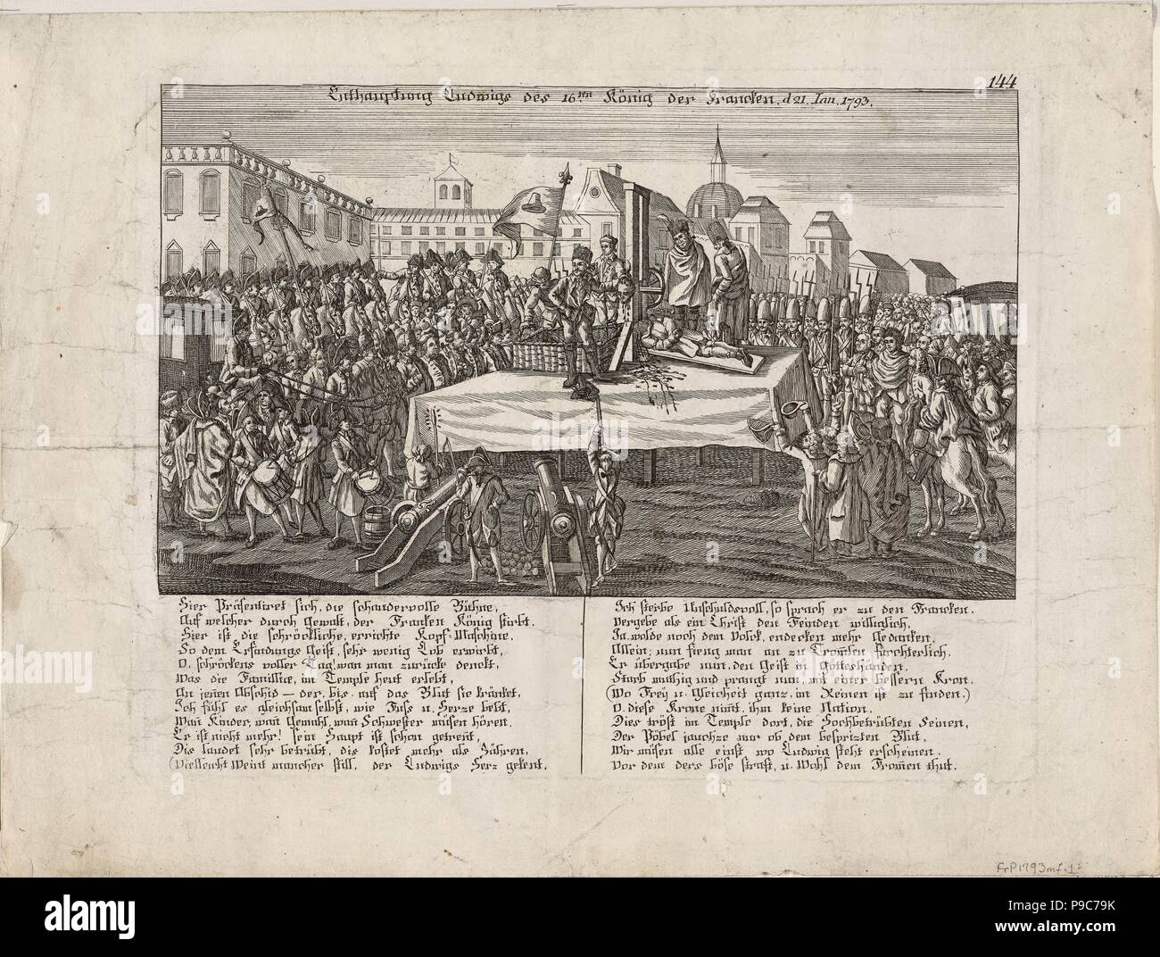 L'esecuzione di Luigi XVI il 21 gennaio 1793. Museo: Collezione privata. Foto Stock