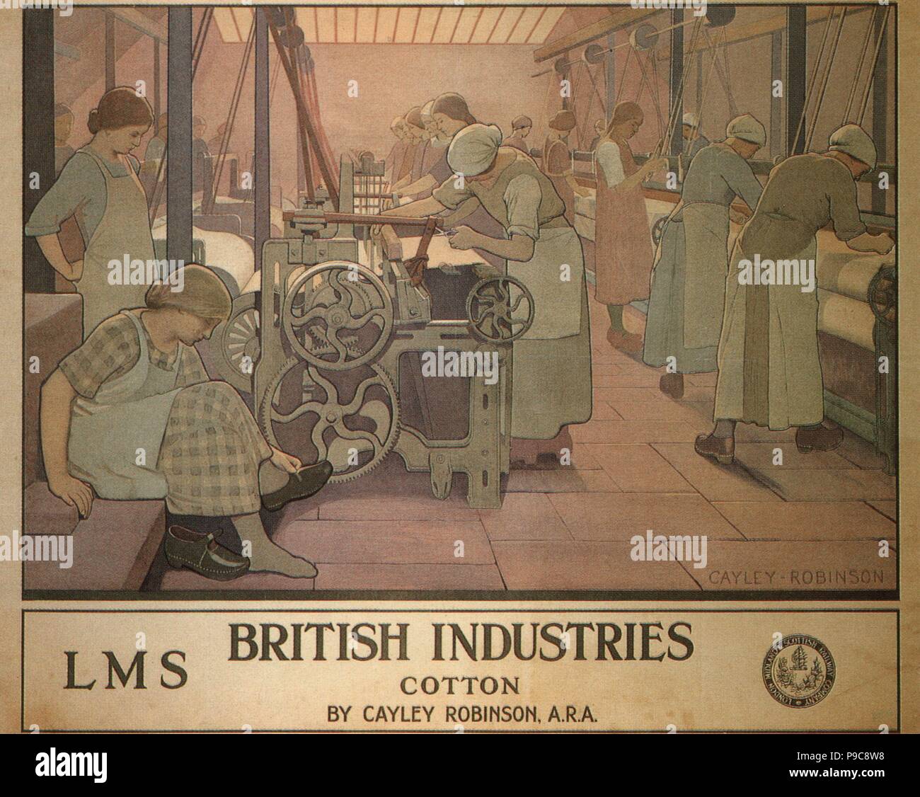 Industrie britanniche - il cotone. Museo: Collezione privata. Foto Stock