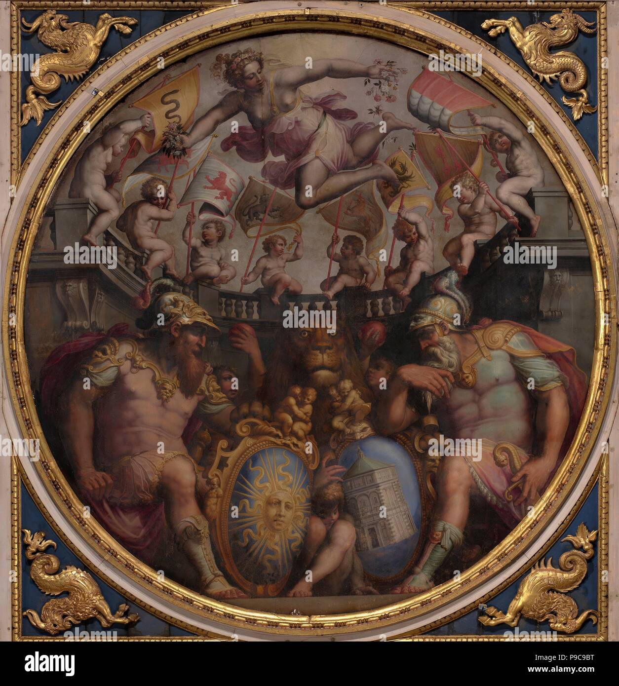Le allegorie dei quartieri di San Giovanni e Santa Maria Novella. Museo: Palazzo Vecchio, Firenze. Foto Stock