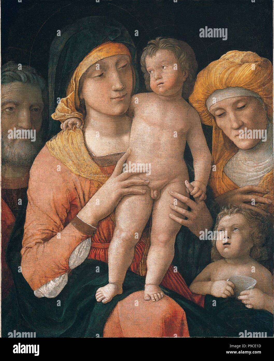 La Madonna con il Bambino e i santi Giuseppe, Elisabetta e Giovanni Battista. Museo: KIMBELL Art Museum. Foto Stock