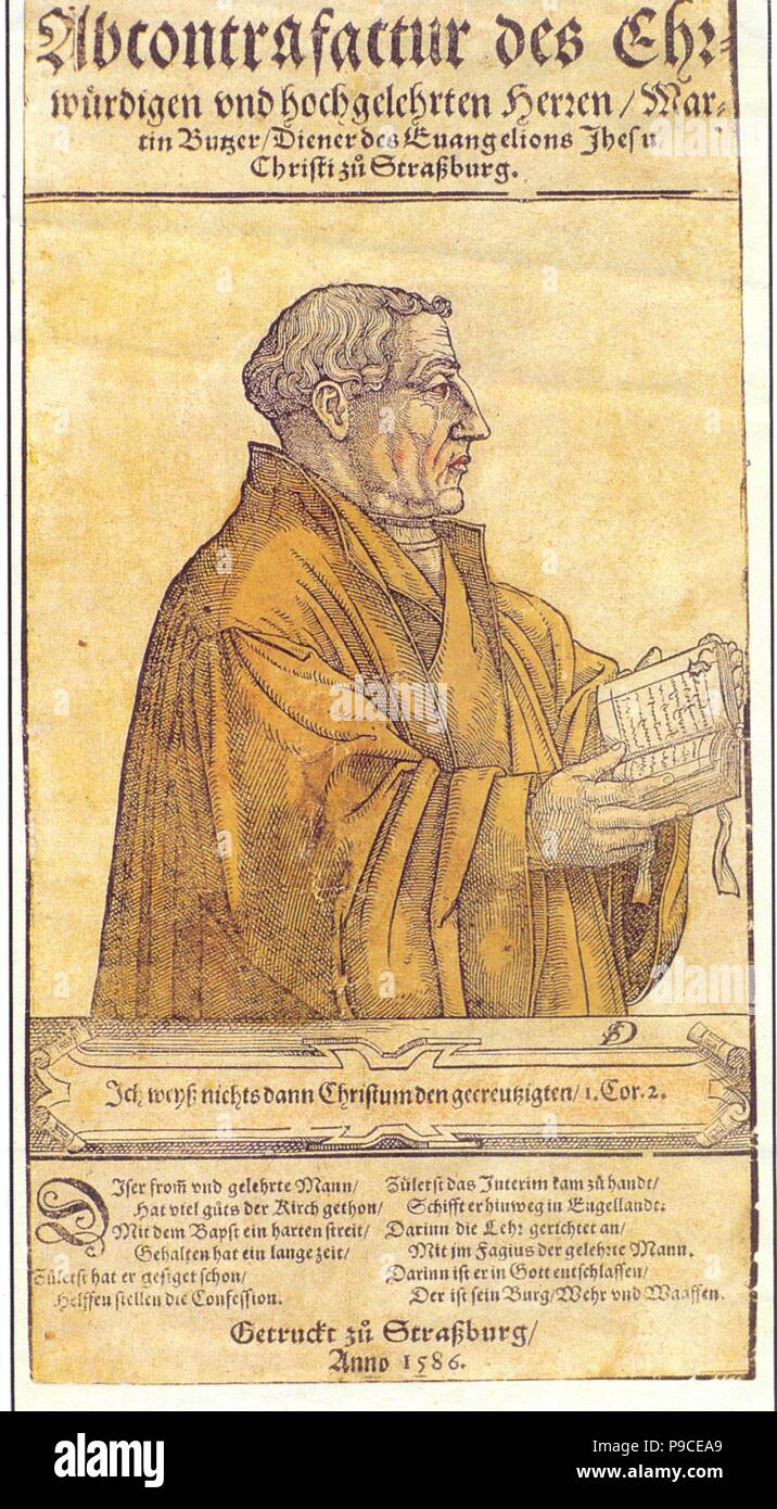 Martin Bucer (1491-1551). Museo: Biblioteca Universitaria di Heidelberg. Foto Stock