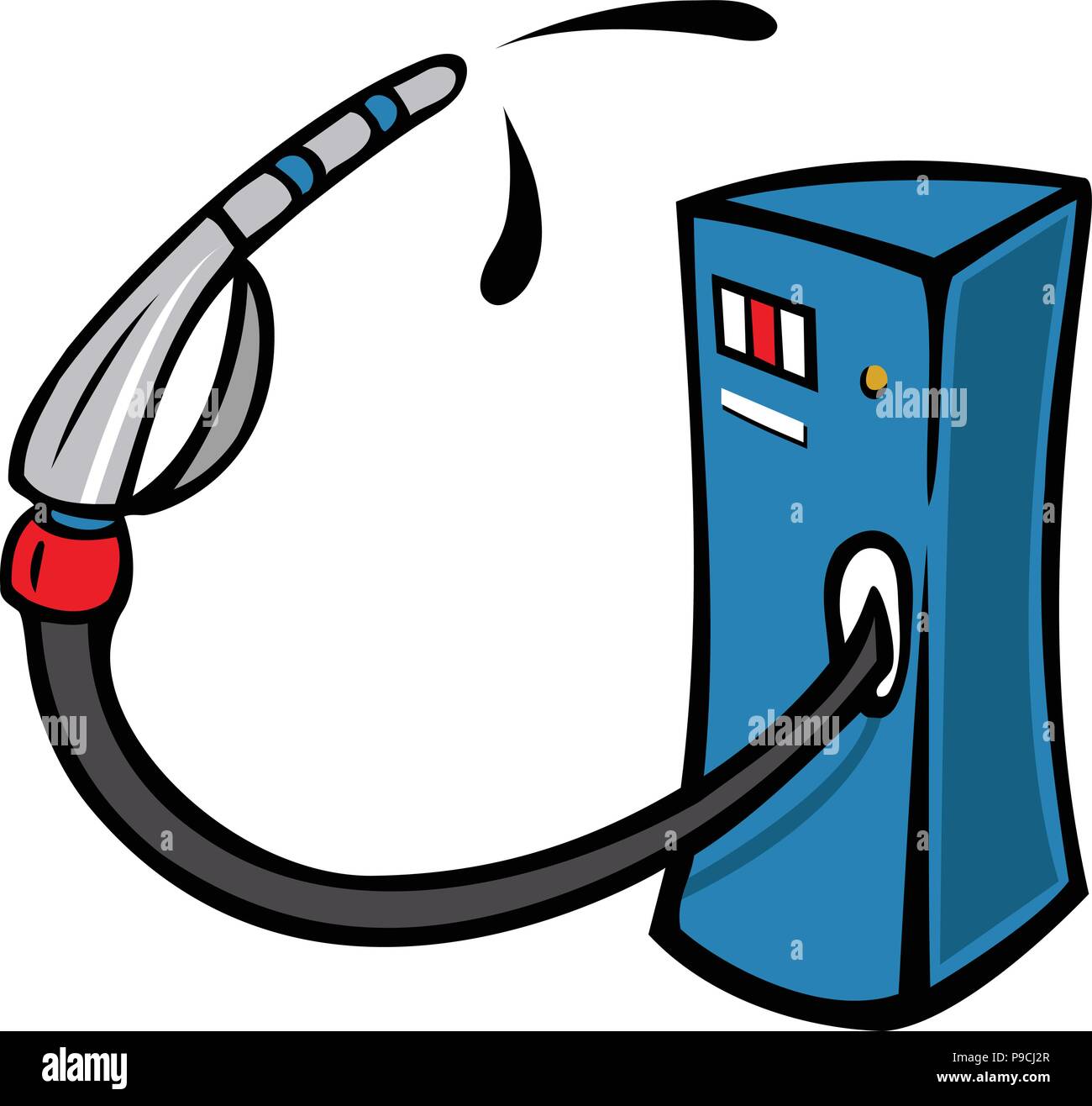 Fumetto illustrazione vettoriale di una pompa a gas Immagine e Vettoriale -  Alamy