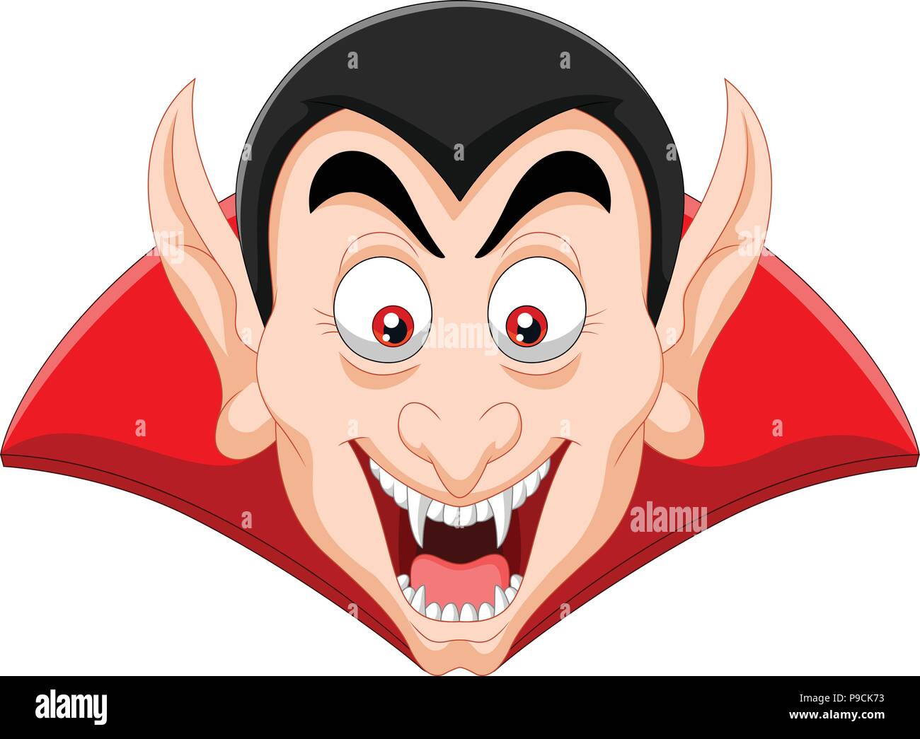 Cartoon vampiro capo isolato su sfondo bianco Immagine e Vettoriale - Alamy