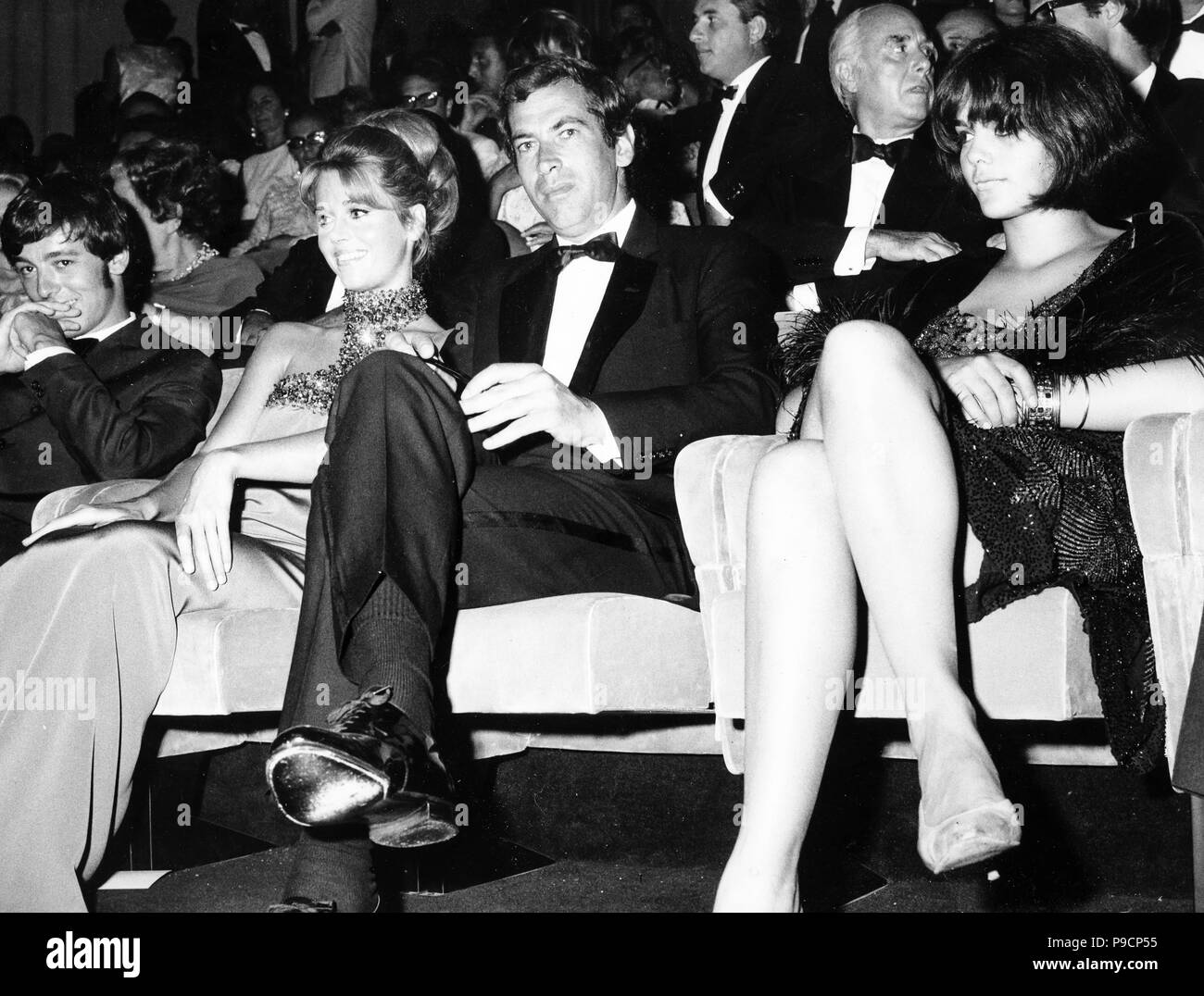 Roger Vadim, Jane Fonda, 27° mostra internazionale d'arte cinematografica di Venezia, 1966 Foto Stock