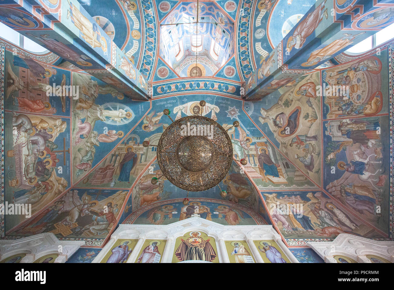 Arkhangelsk Cattedrale interno Foto Stock
