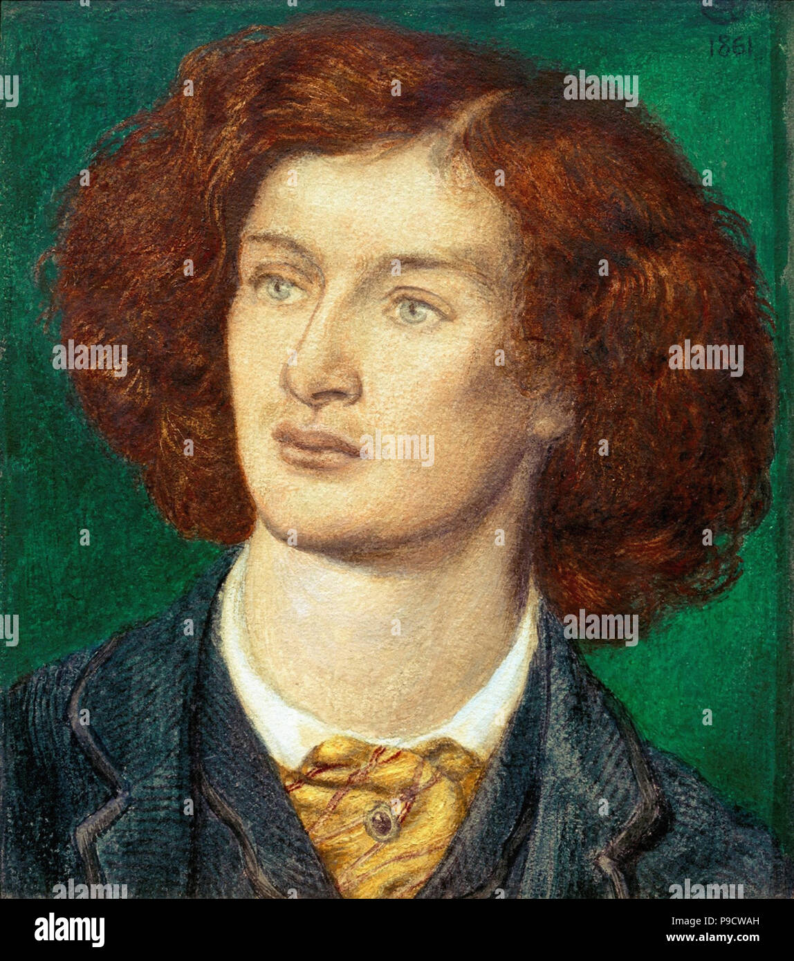Rossetti Dante Gabriel - Ritratto di Algernon Swinburne 2 Foto Stock