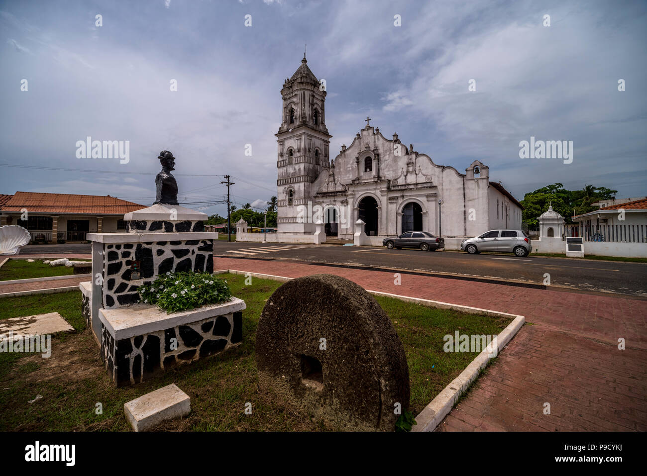 La Basílica menor de Santiago Apóstol de Natá in Panama Foto Stock