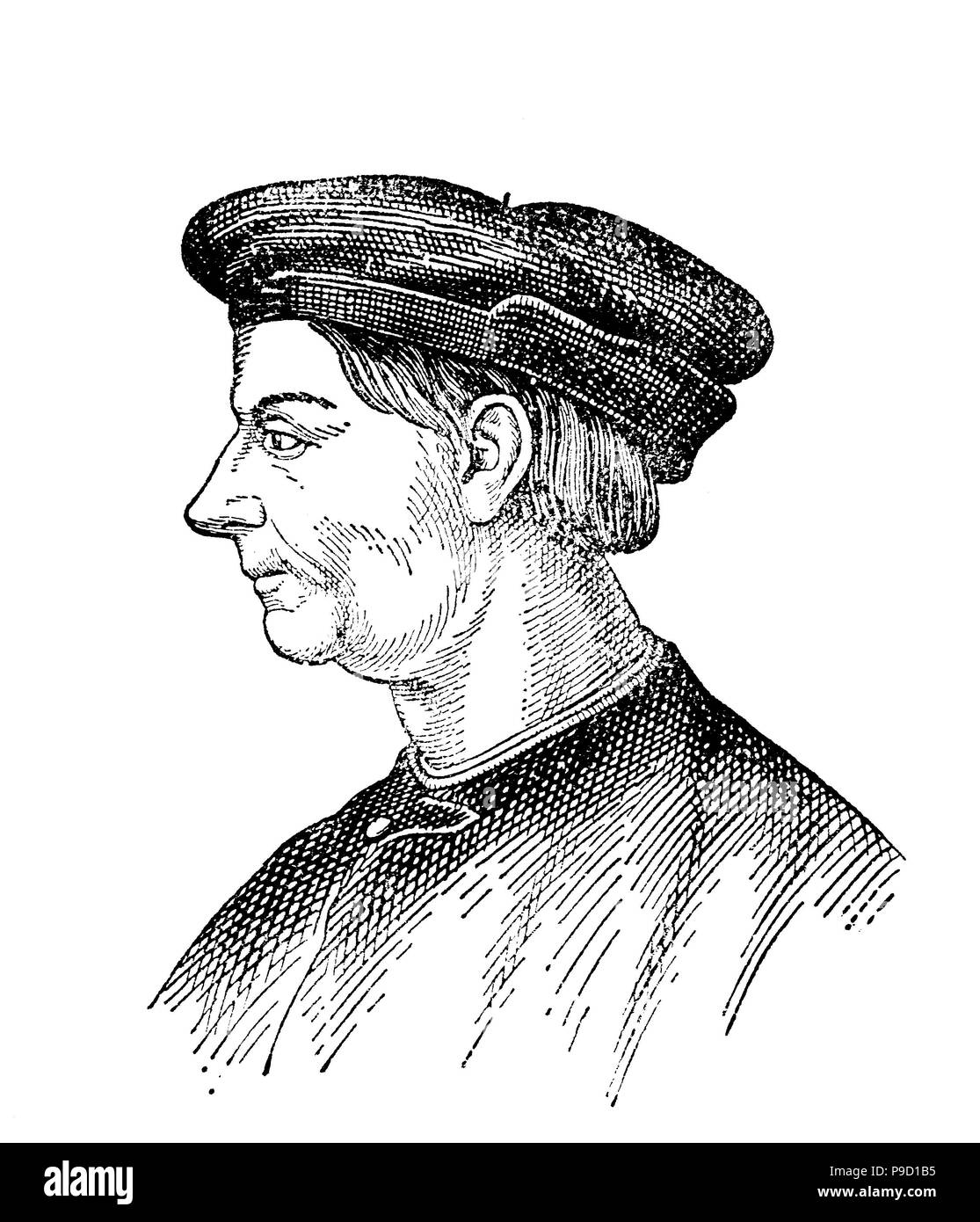 NiccolÃ² di Bernardo dei Machiavelli; 3 Maggio 1469 â€" 21 giugno 1527 era un diplomatico italiano, politico, storico e filosofo, umanista e scrittore del periodo rinascimentale, digitale migliorata la riproduzione di un originale stampa da l'anno 1900 Foto Stock