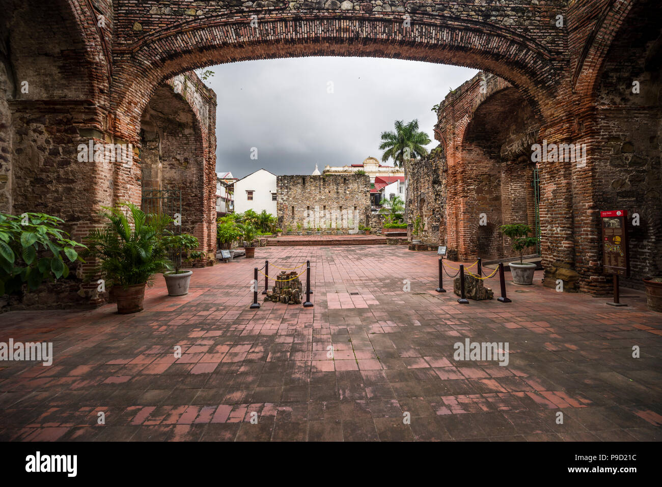 Vedute storiche dalla vecchia città chiamata cacsco viejo nella città di Panama Panama Foto Stock