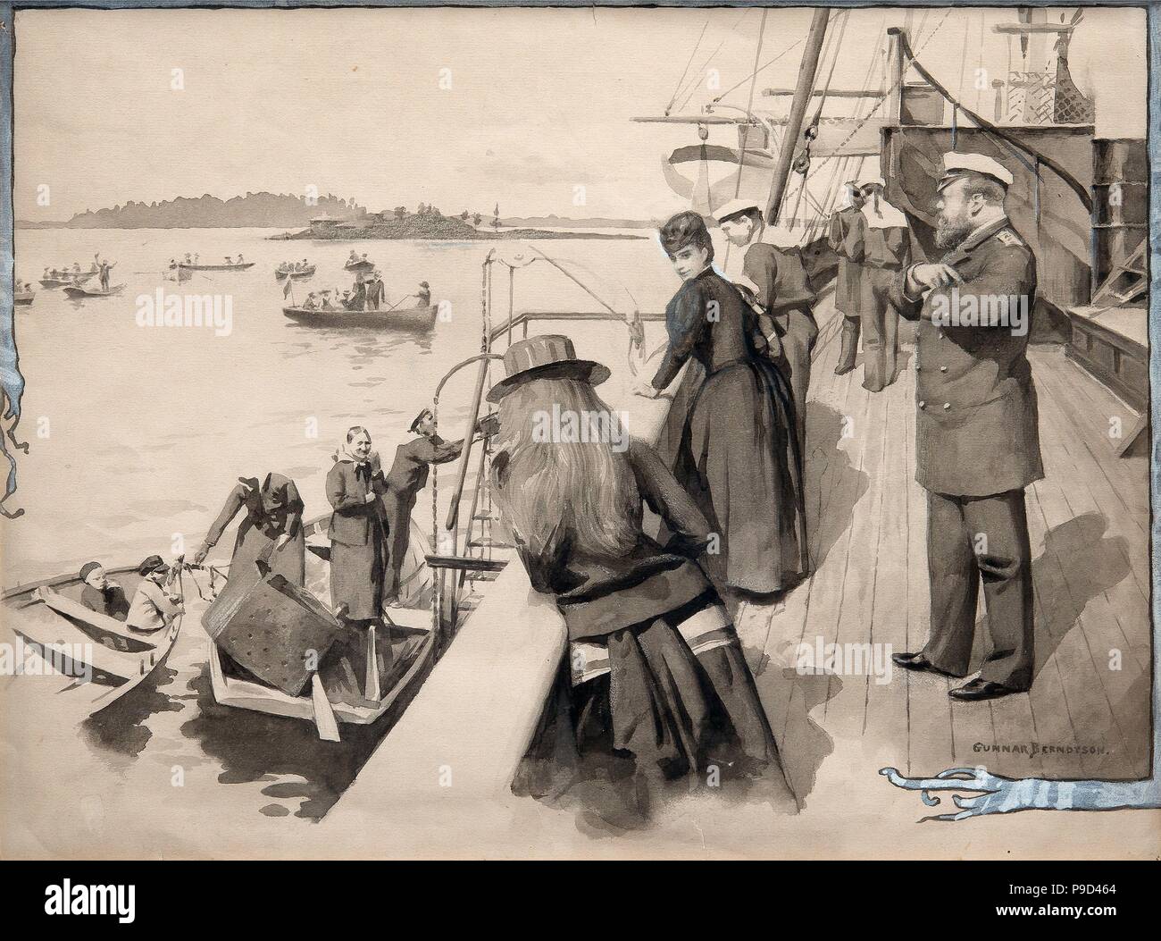 Il viaggio di Alessandro III nel Golfo di Finlandia. Museo: Collezione privata. Foto Stock