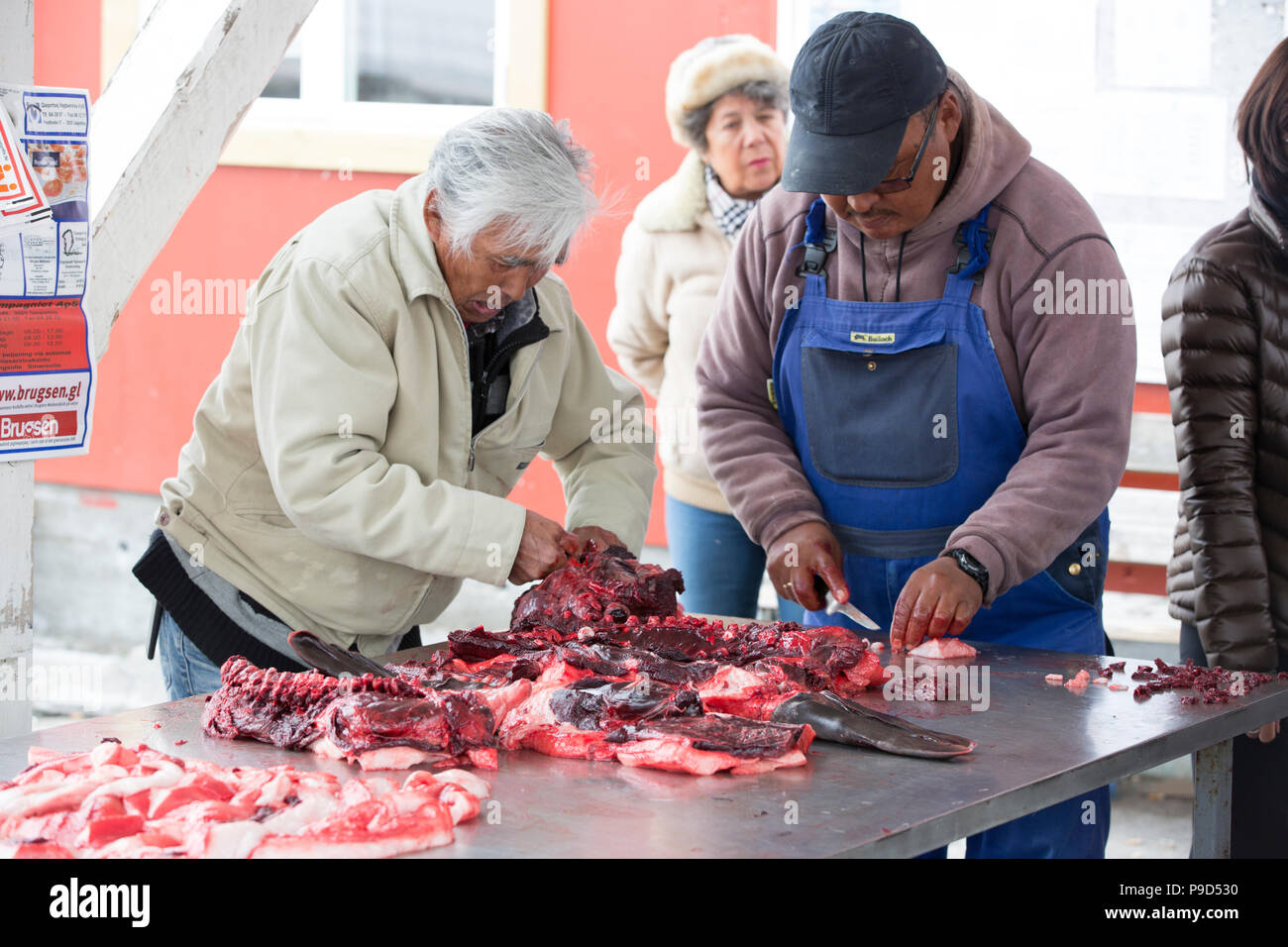 Mercato del Pesce, Qaqortoq, Groenlandia Foto Stock