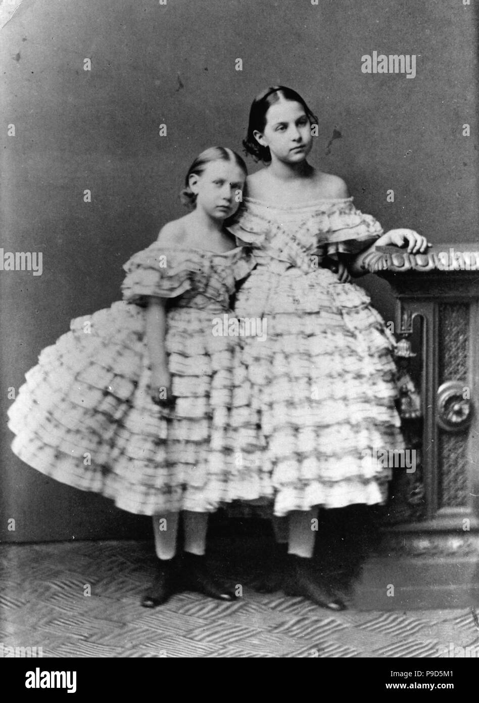 Ritratto di Grand Duchesse Vera Constantinovna della Russia (1854-1912) und Olga Constantinovna della Russia (1851-1926). Museo: Stato russo, film e foto di archivio, Krasnogorsk. Foto Stock