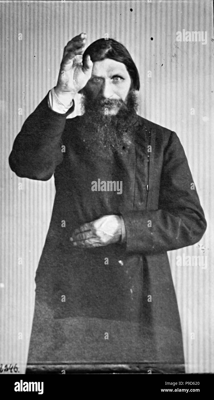 Grigori Yefimovich Rasputin (1869-1916). Museo: Museo Statale di Storia politica della Russia, San Pietroburgo. Foto Stock