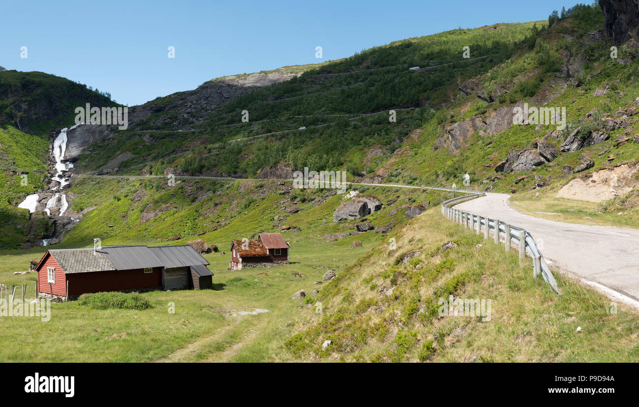 Voss per Vangsnes road trip, Norvegia. Foto Stock