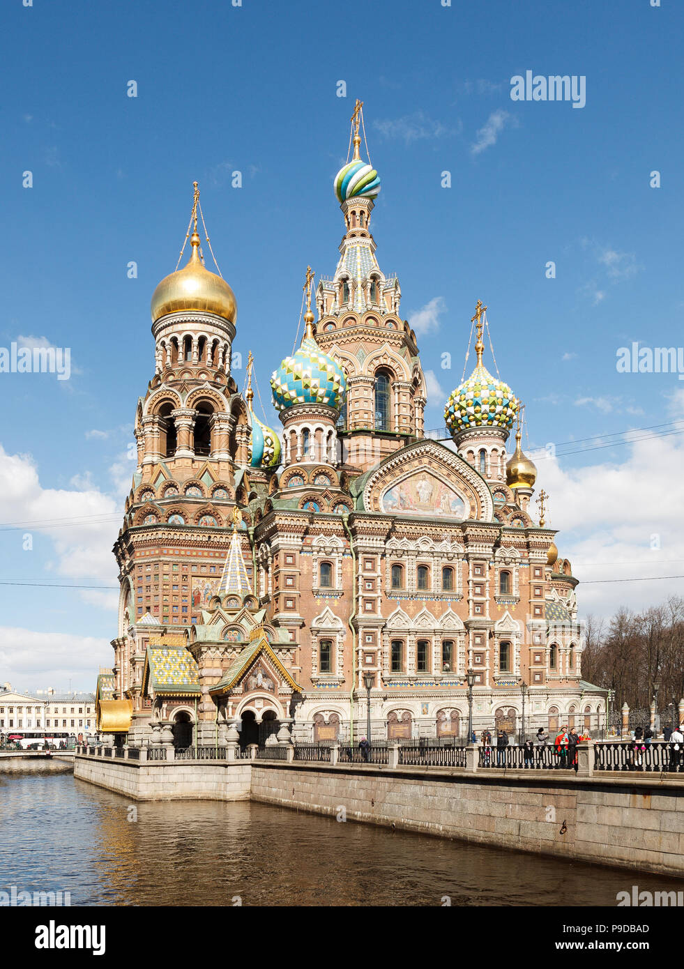 La Chiesa del Salvatore sul Sangue versato a San Pietroburgo, Russia Foto Stock