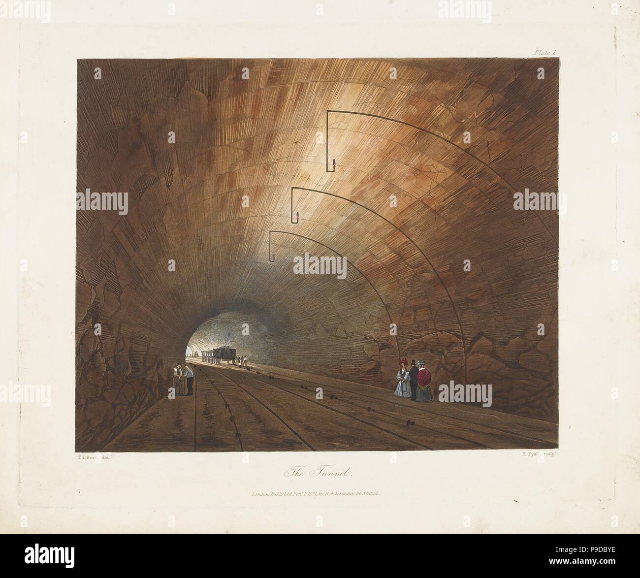 Il Tunnel. Da viste colorate sul Liverpool e Manchester ferroviaria. Museo: Collezione privata. Foto Stock