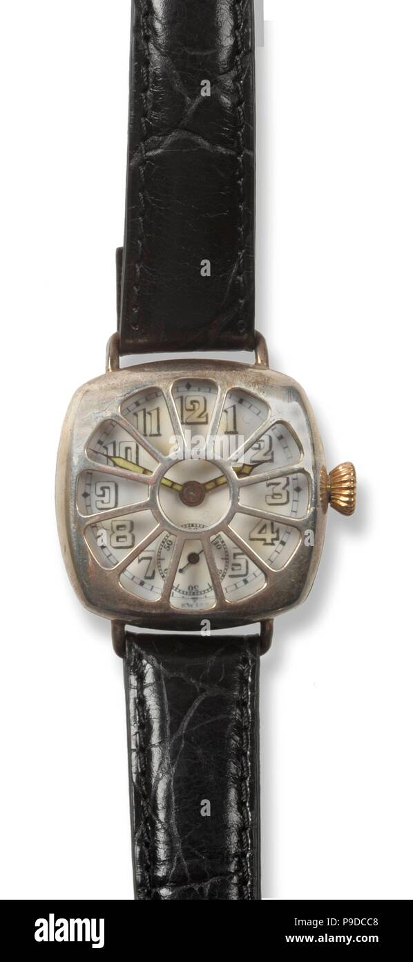 Prima Guerra Mondiale ufficiale britannico trincea dell orologio da polso.  Patria Watch Company. Museo: Collezione privata Foto stock - Alamy