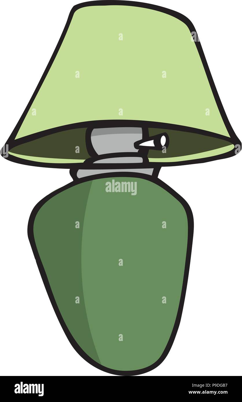Fumetto illustrazione vettoriale di una lampada per lettura Illustrazione Vettoriale