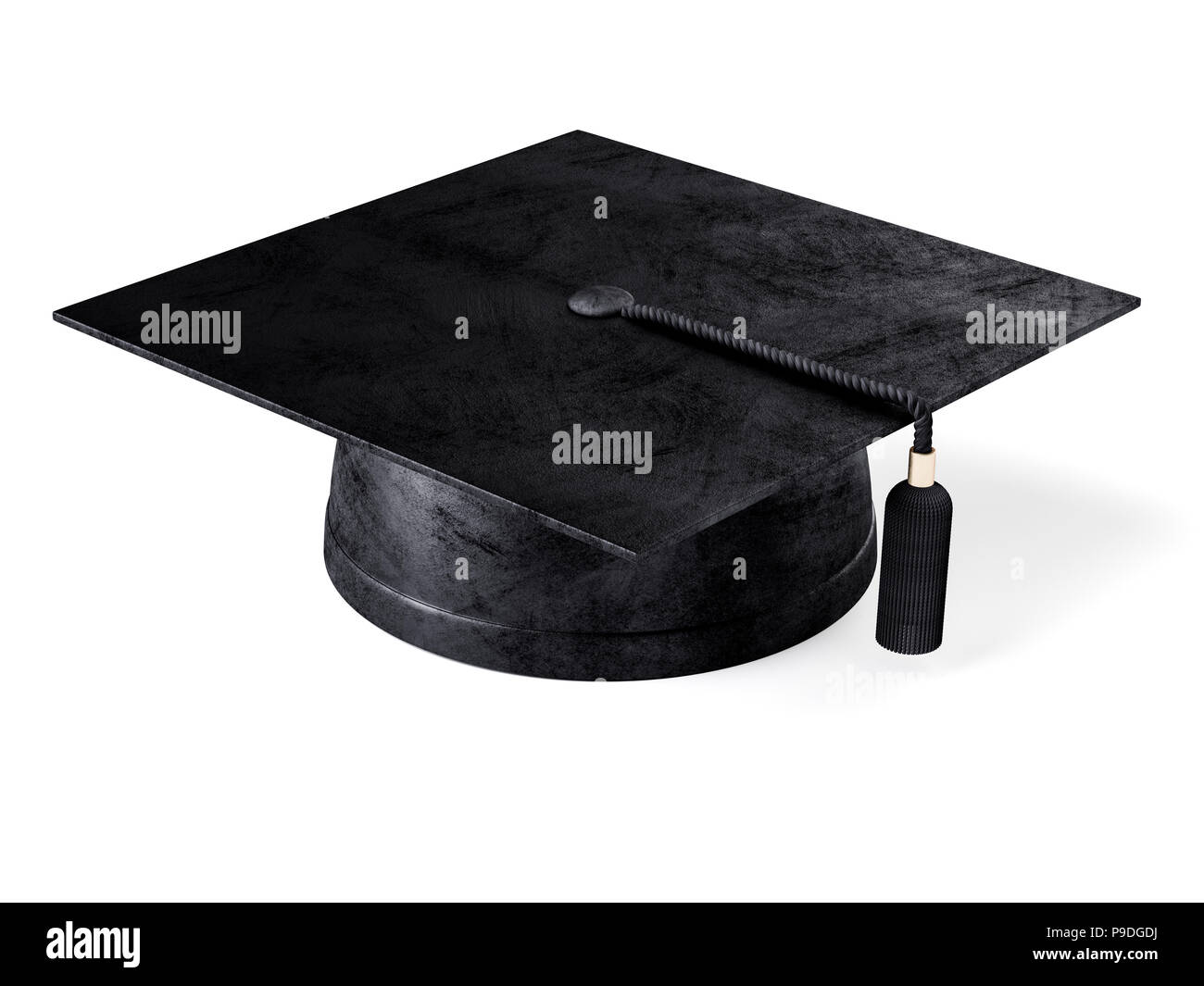 Tappo di graduazione isolato su sfondo bianco. 3D rendering immagine Foto Stock