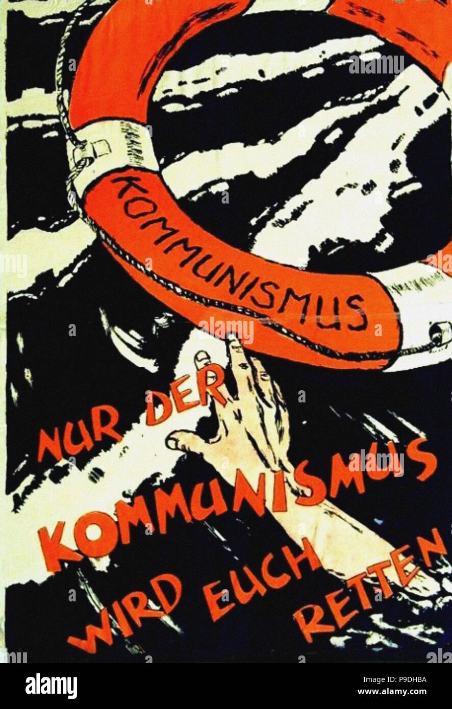 Soltanto il comunismo si può salvare. KPD propaganda poster. Museo: Collezione privata. Foto Stock