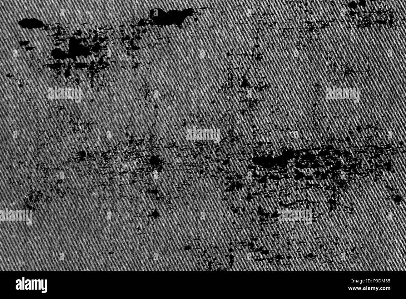 Sporco grunge closeup dettagliata dello sbozzato grungy denim. Vintage grigio scuro jeans, buona per lo sfondo Foto Stock