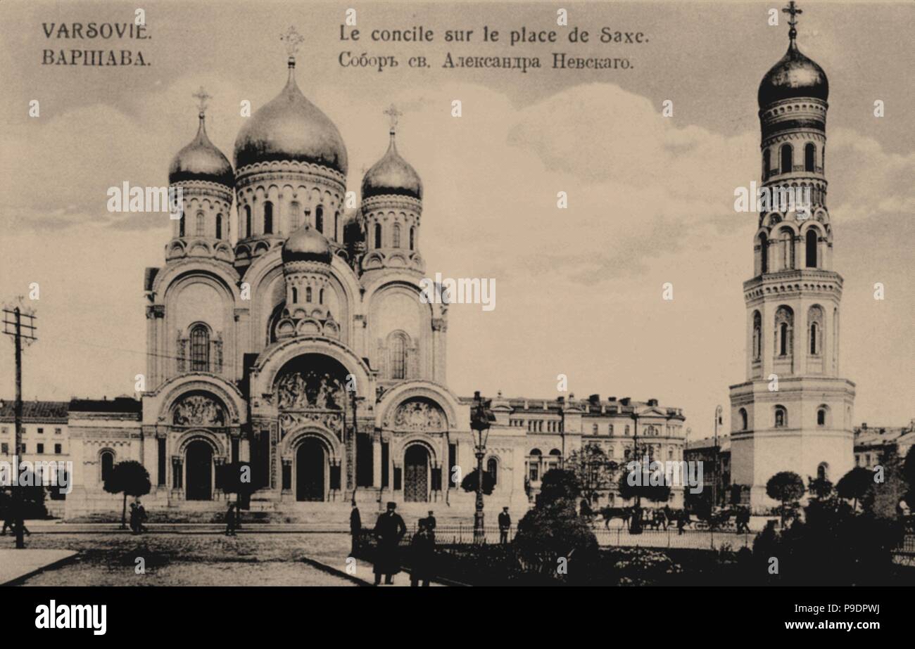 La Cattedrale Alexander Nevsky a Varsavia. Museo: Collezione privata. Foto Stock