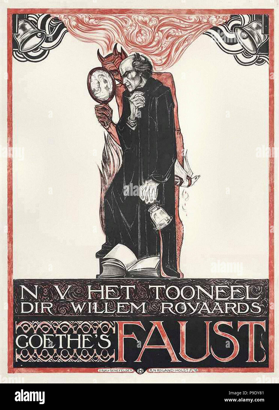 Roland Holst Richard - Pubblicità per Johann Wolfgang von Goethe Faust di riproduzione Foto Stock
