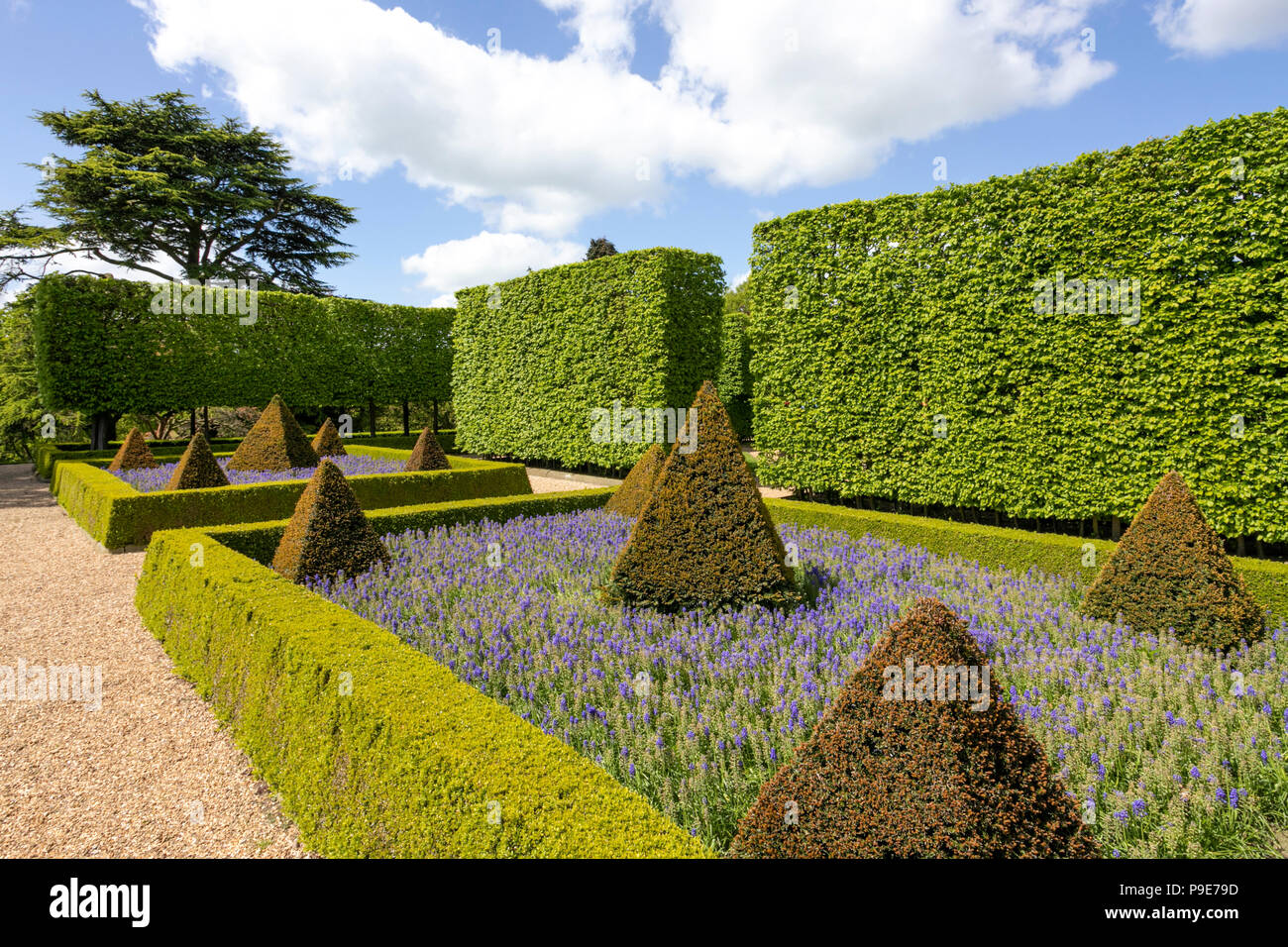 Una parte dei giardini a Harewood House vicino a Leeds, West Yorkshire Regno Unito Foto Stock