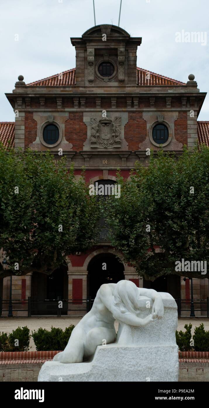 Josep Llimona / 'Distress', 1903, scultura, 1,43 × 1,65 × 1,28 m. Museo: Museo Nacional de Arte de Catalunya (MNAC), Barcelona, España. Foto Stock