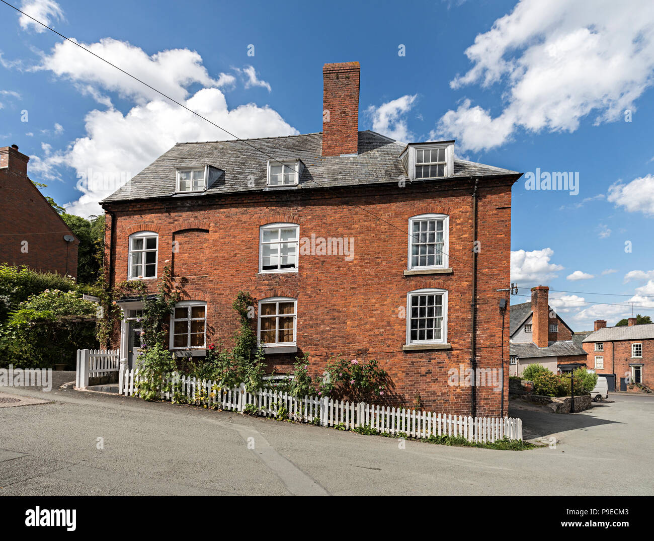 Casa sulla collina, MONTGOMERY, POWYS, Wales, Regno Unito Foto Stock