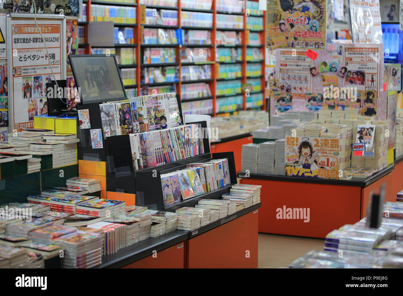 Tokyo, Giappone; 18 Gennaio 2018:il comic book store in Akihabara, Tokyo. fumetto giapponese in Giappone in modo fumetti manga di chiamata, uno della cultura giapponese Foto Stock