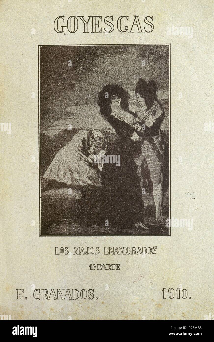 Enrique Granados (1867-1916). Compositore e pianista spagnolo. Goyescas. Il programma di concerti. Los Enamorados Majos (l'Gallants nell'amore), prima parte, 1910. Foto Stock