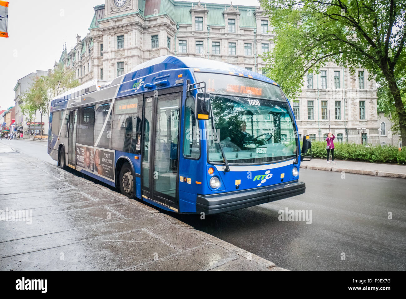 Quebec city bus pubblico Foto Stock