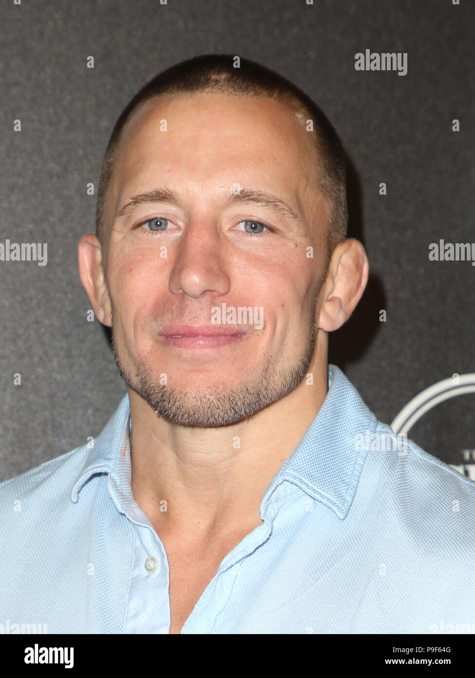 Los Angeles, Ca, Stati Uniti d'America. 17 Luglio, 2018. Georges St-Pierre, a ESPN HEROES AL ESPYS Pre-Party ufficiale al Mercato della Città casa sociale a Los Angeles, la California il 17 luglio 2018. Credito: Faye Sadou/media/punzone Alamy Live News Foto Stock