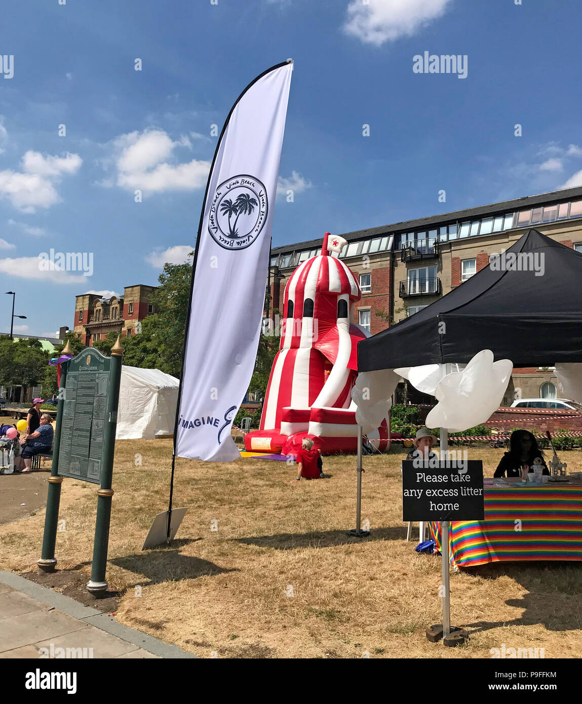 Fiume Reeves carità, Rivfest18, Palmyra Square, Warrington, Cheshire, North West England, Regno Unito Foto Stock