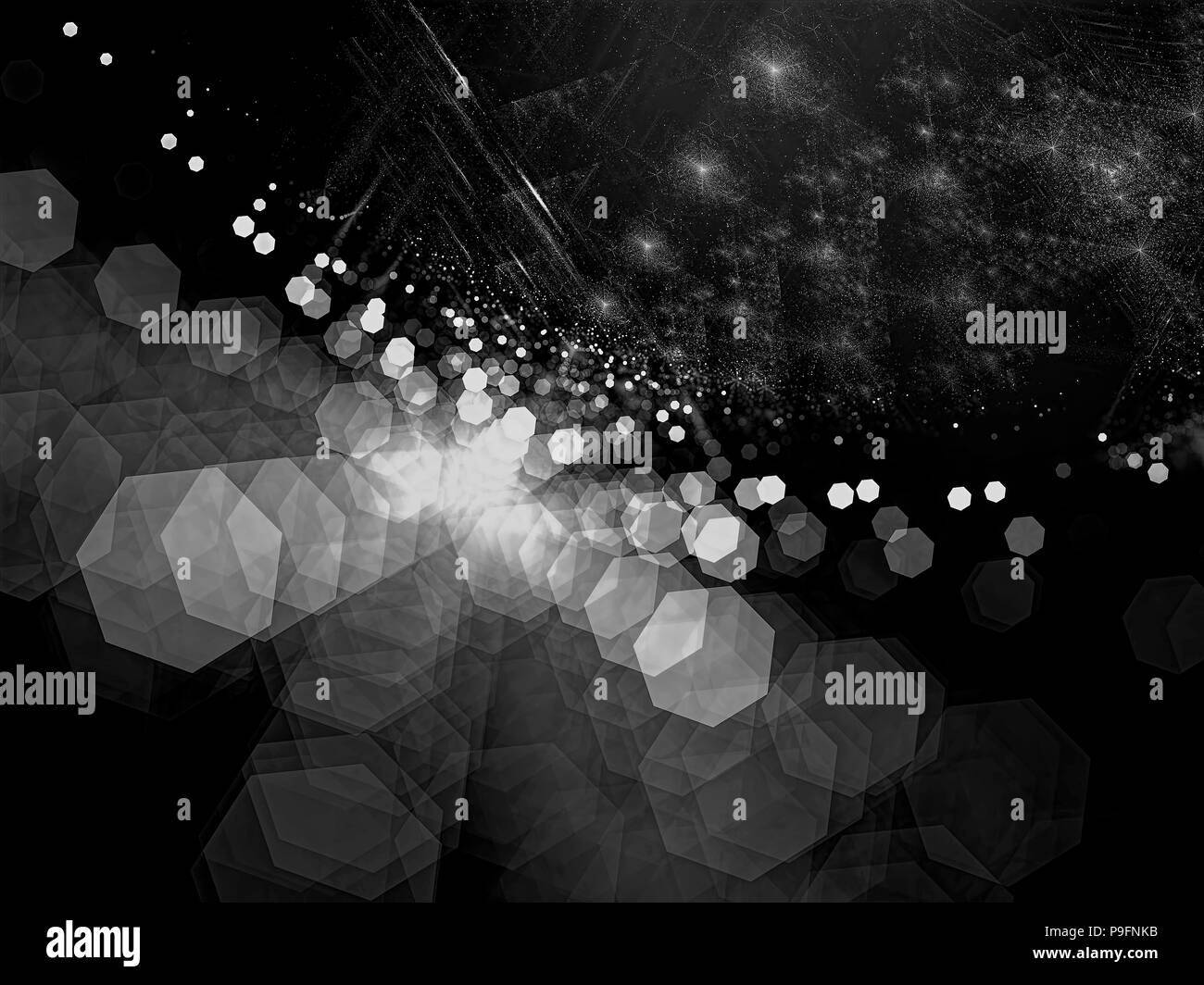 Sfocato sfondo frattale - abstract generati digitalmente immagine Foto Stock