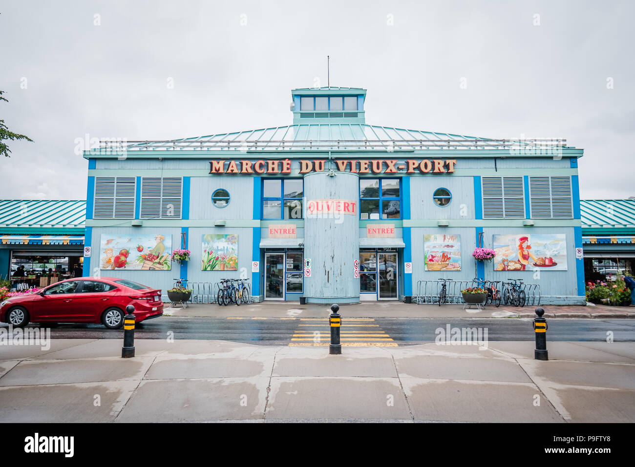 Gli agricoltori locali del mercato della città di Québec in Canada Foto Stock