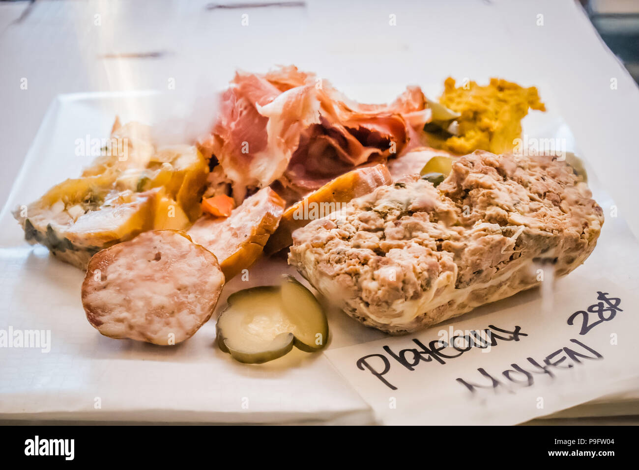 Gli agricoltori locali del mercato della città di Québec in Canada Foto Stock