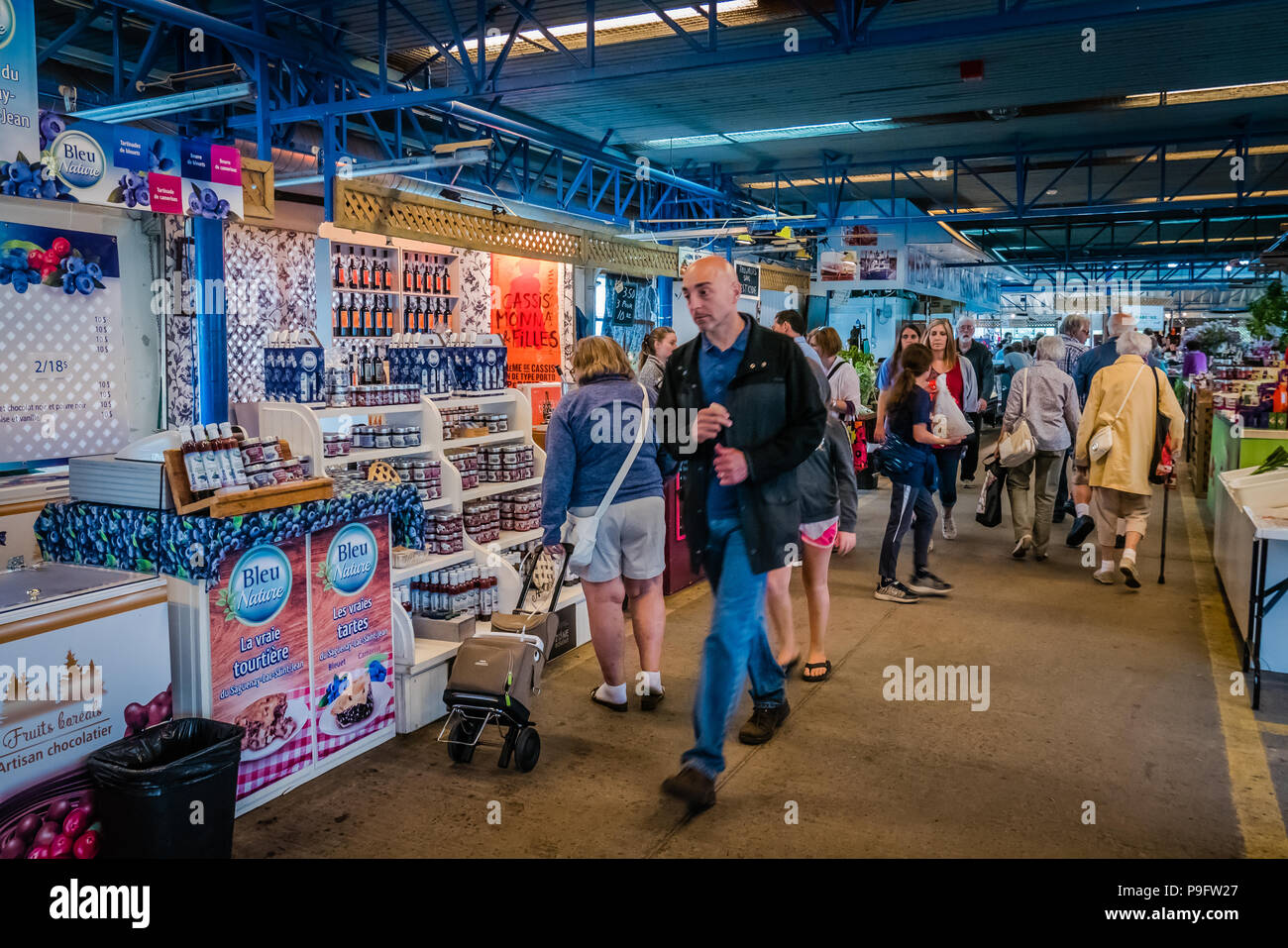Gli agricoltori locali del mercato della città di Québec in Canada Foto Stock