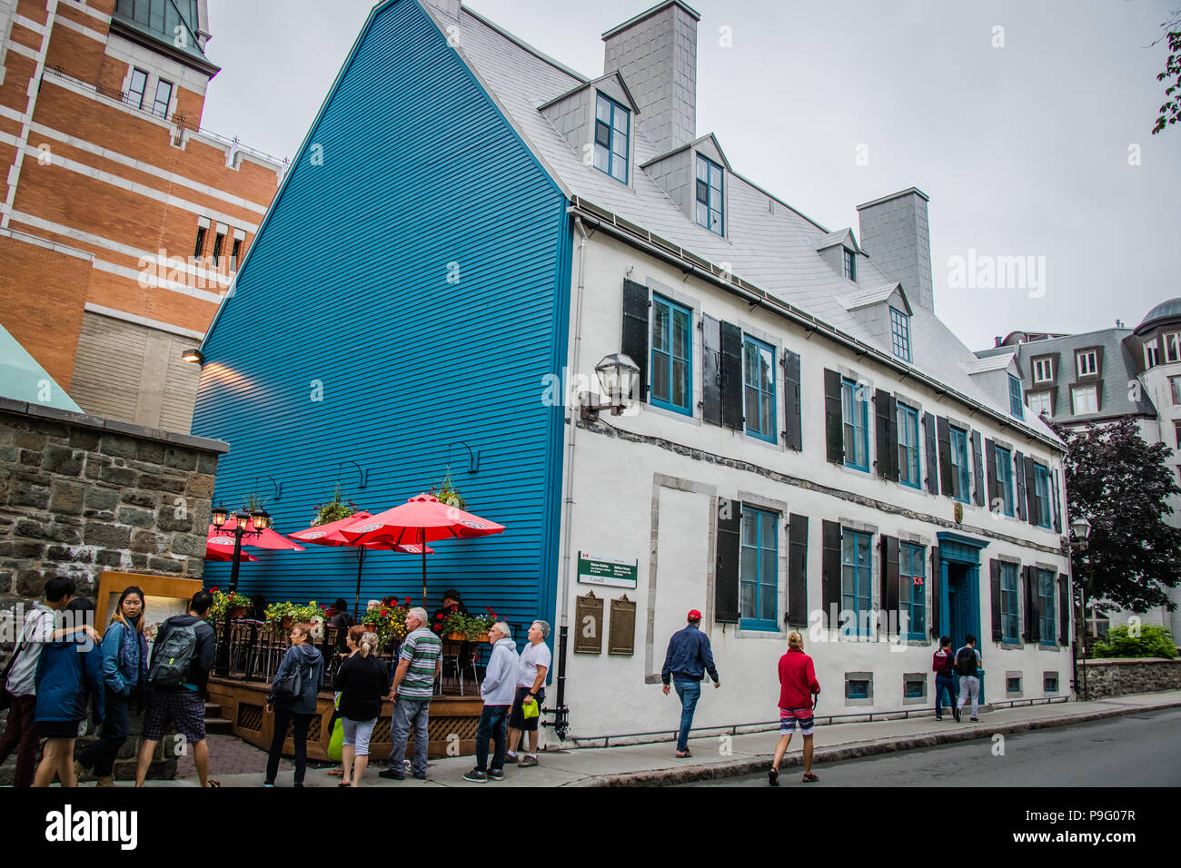 Casa Maillou storico punto di riferimento della città di Québec in Canada Foto Stock