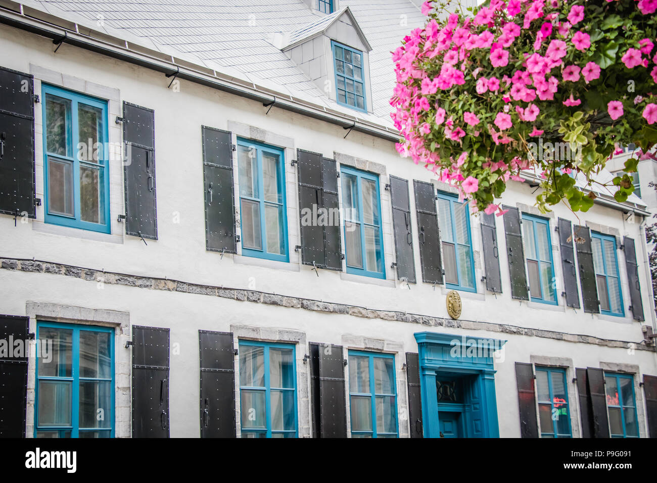 Casa Maillou storico punto di riferimento della città di Québec in Canada Foto Stock
