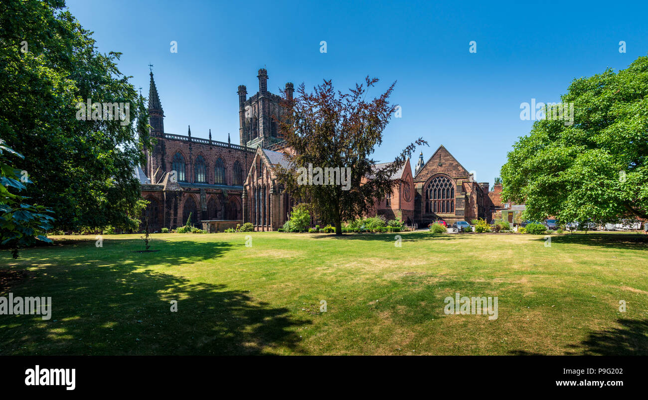 Celebre chiesa di Inghilterra nella cattedrale di Chester, Inghilterra risalente al 1093. Foto Stock