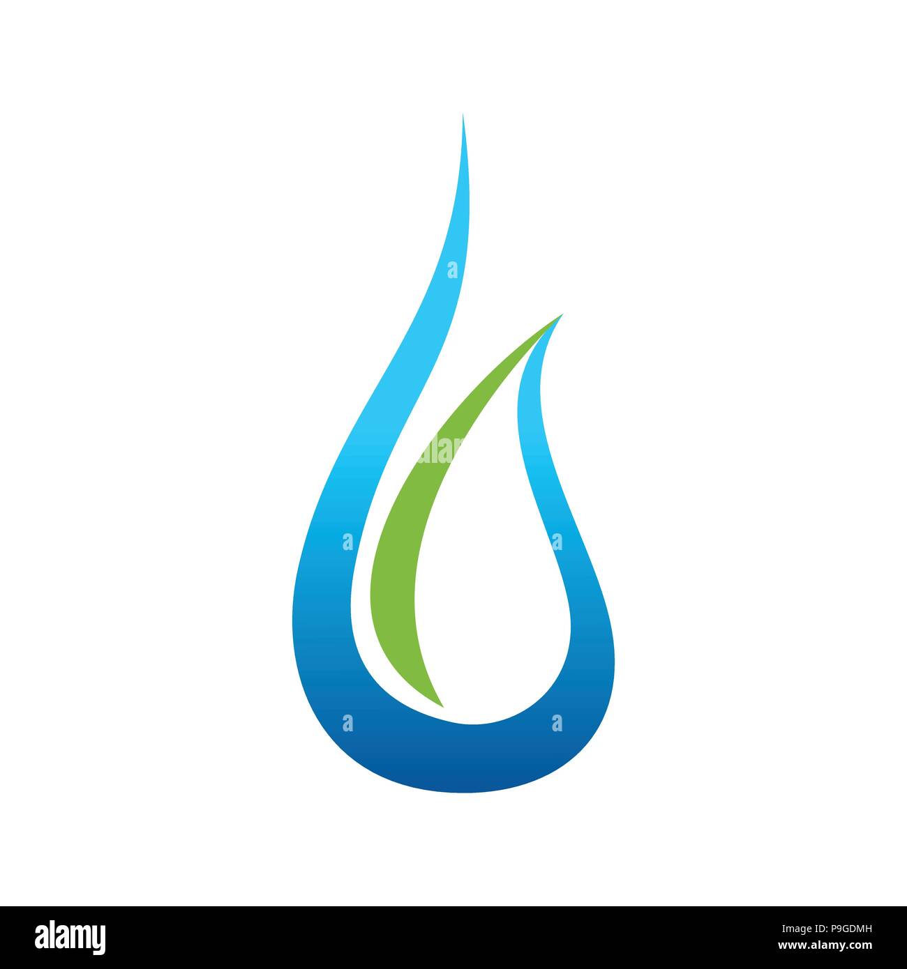 Eco Friendly Water drop simbolo vettore Logo grafico del modello di progettazione Illustrazione Vettoriale