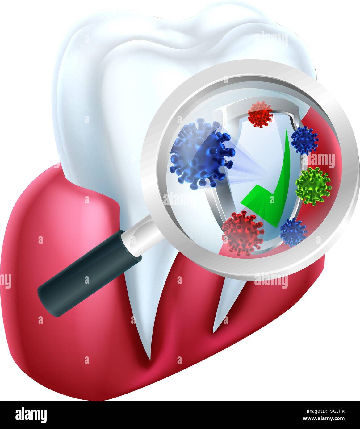 Dente Gum scudo di protezione Illustrazione Vettoriale