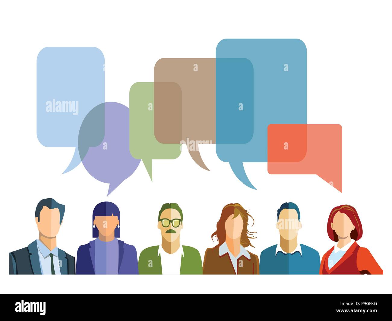 Icona Azienda Informazioni, il lavoro di squadra concetto, illustrazione vettoriale Illustrazione Vettoriale