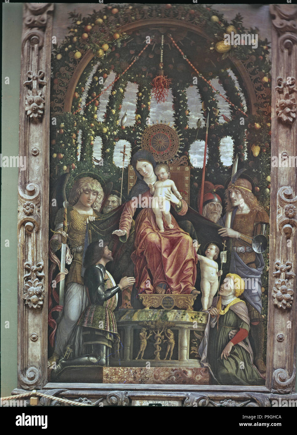 "La Madonna della vittoria di Andrea Mantegna. Foto Stock