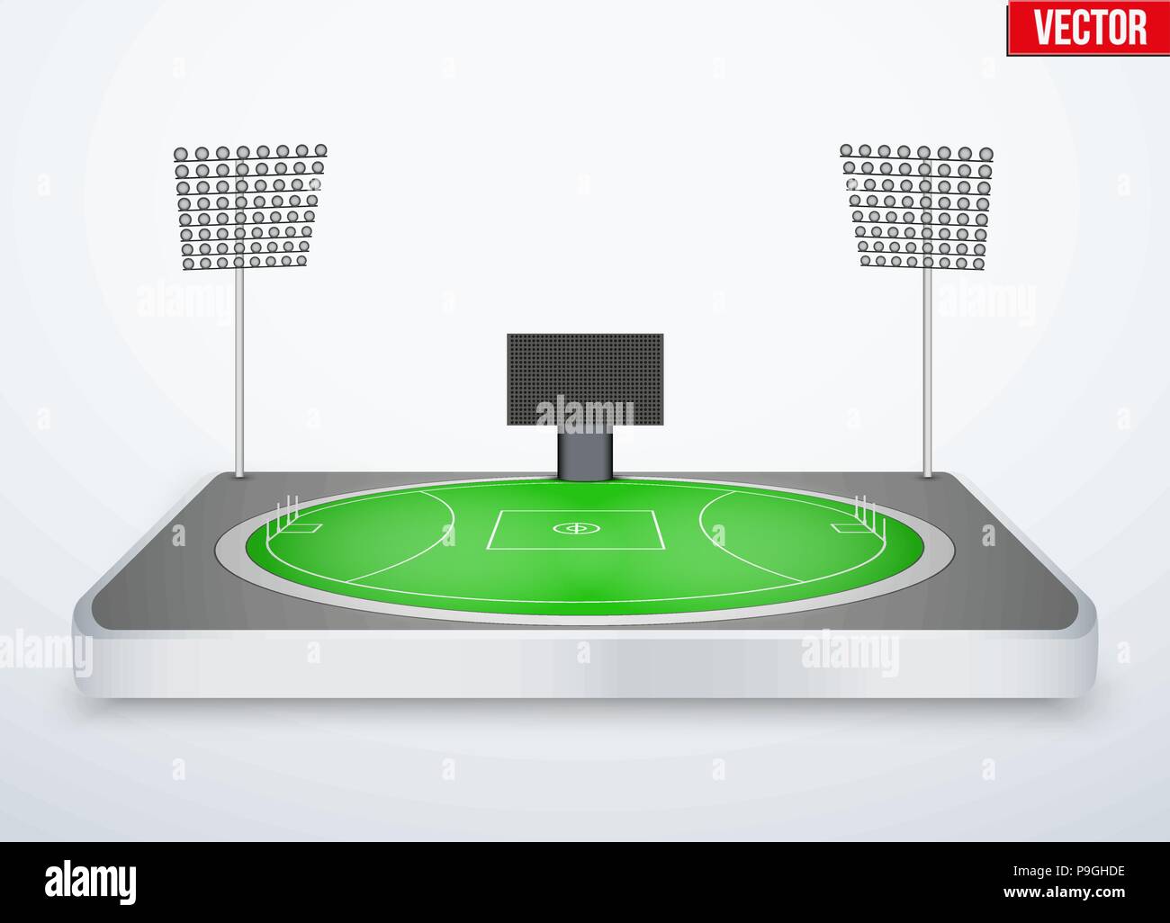 Australian rules football Stadium Illustrazione Vettoriale