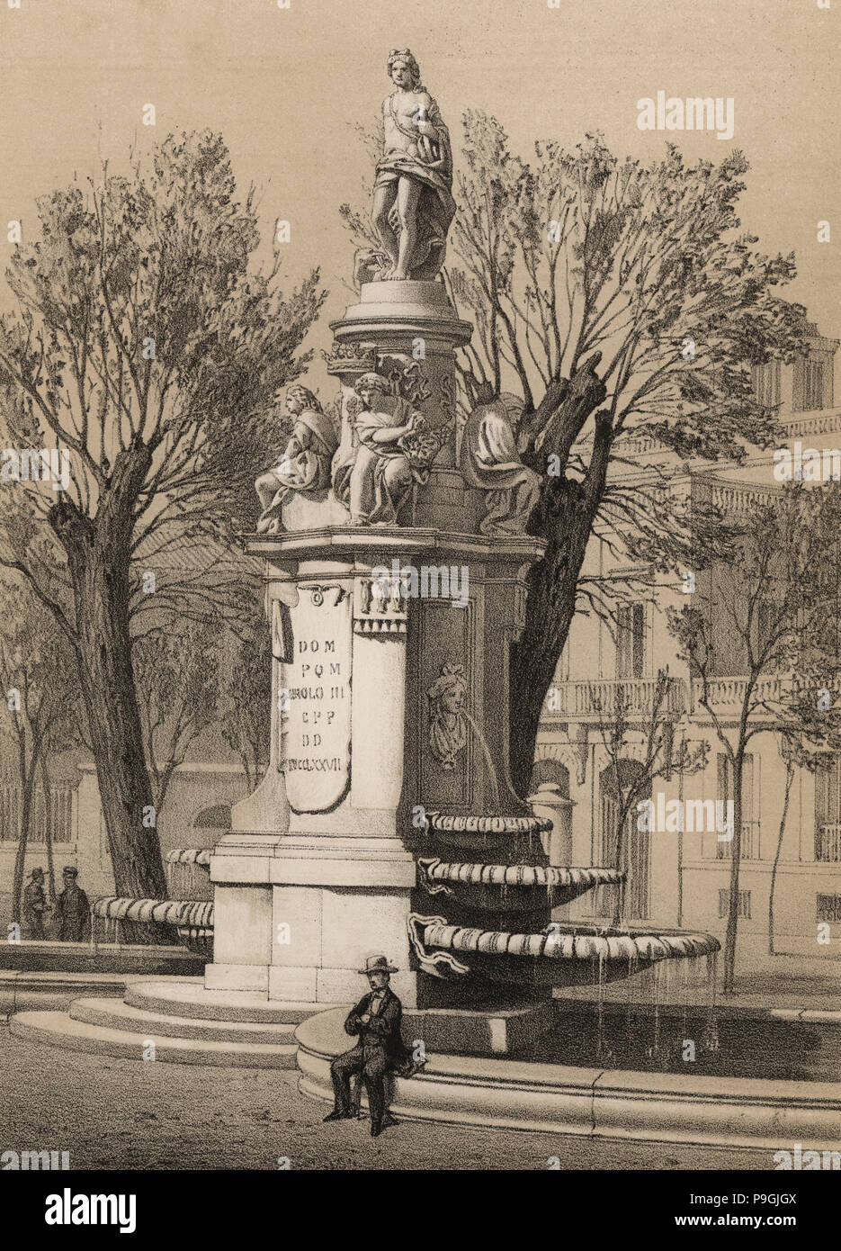 Fontana di Apollo, noto anche come il Four Seasons, costruzione iniziata nel 1780 sotto il regno di Ch… Foto Stock