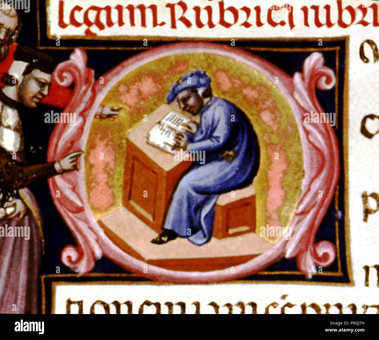 Miniatura in 'Codex Giustiniano Institutiones Feudorum et Alia', manoscritto illuminato, c. 1300, w… Foto Stock