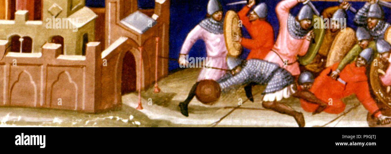 Miniatura in 'Codex Giustiniano Institutiones Feodorum et Alia', manoscritto illuminato, c. 1300, w… Foto Stock